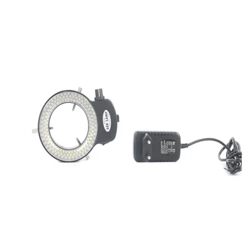 Reguliuojamas 144pcs LED Žiedo Žibintas šviestuvas Lempa Pramonės Stereo Mikroskopas su Skaitmenine Kamera didinamasis stiklas ES MUMS AU kištukinis adapteris