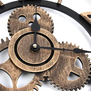 Retro 3D Sieninis Laikrodis Pramonės Vintage Stiliaus Laikrodis Steampunk Pavarų Sienos romėnišką Horologe Europos Stiliaus Namų Puošybai