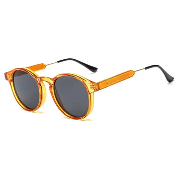 Retro Apvalūs Akiniai nuo saulės Moterims, Vyrams, Prekės Dizainas, Skaidri Moterų Saulės akiniai Vyrų Oculos De Sol Feminino Lunette Soleil