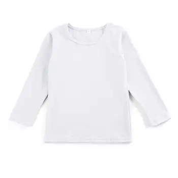 Rudenį ir žiemą medvilnės berniukų ir mergaičių marškiniai ilgomis rankovėmis paprasti, vaikams, sportinius marškinėlius