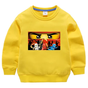 Rudenį Vaikų Drabužių Medvilnės Megztiniai Berniukams, Mergaitėms T-shirt Legoe Ninja Ninjago Animacinių filmų Vaikams Viršūnes ilgomis rankovėmis Hoodies 121696