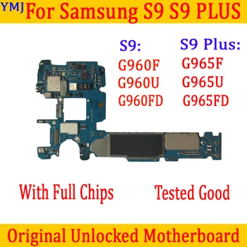 Samsung Galaxy S9 Plus pagrindinė Plokštė G965F G960F G965U G960U G965FD G960FD Plokštė Originalus, atrakinta mainboard visą žetonų