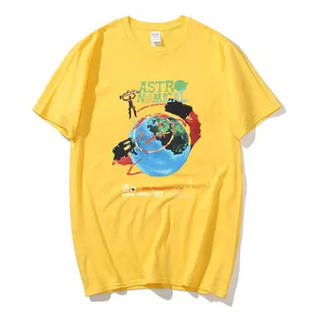 Scott Travis kanye west prabangių Vyrų Medvilnės Marškinėliai Hip-Hop Vyrai Moterys Spausdinti Pora Mėgėjams Harajuku T-Shirts Astronominė marškinėliai 77994