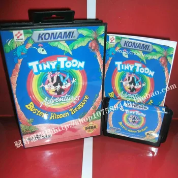 Sega MD žaidimas - Tiny Toon su dėžute ir Instrukcija 16 bitų Sega MD žaidimas Kasetė Megadrive Genesis sistema 149628