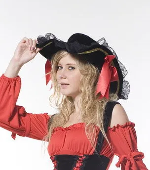 Seksualus Pirate Hat Deluxe Ponios Karščiavimas Piratų Fancy Dress Priedų 7854
