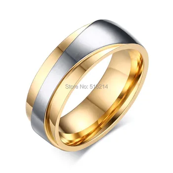 Siela Vyrai 1 Pora Mylėtojas Aukso Spalvos Titano Plieno Infinity Dizaino Vestuvinis Žiedas su CZ Stone Vestuvių Juostoje Moterims ir Vyrams 132708