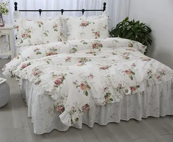 Sielovados gėlių pynimas patalynės komplektas mergina,twin visą karalienė, karalius medvilnės vieną dvigubo namų tekstilės lova suknelė pagalvės užvalkalą antklodė padengti 6837