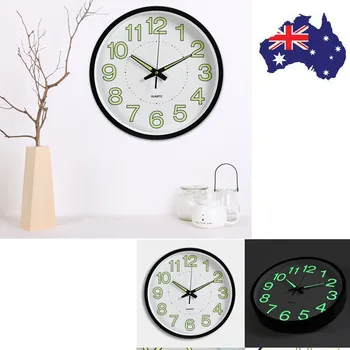 Sieninis Laikrodis Šviesos Numeris Kabo Laikrodžiai Ramioje Tamsoje Švytinčiomis Sieniniai Laikrodžiai Šiuolaikinės Laikrodžiai, Namų Dekoro Modernus Kalėdų Dovana