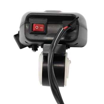 Skaitmeninis Ekranas Motociklo Dual USB Įkroviklis Voltmeter Termometras už Mobilųjį Telefoną
