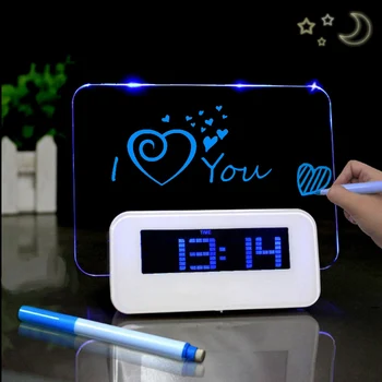 Skaitmeninis Laikrodis LED Despertador Liuminescencinės Su švieslentė Daugiafunkcį Šviesos Stalo Laikrodis Dovana Gali Rašyti ir piešti