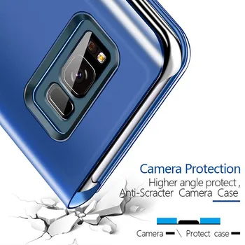 Smart Veidrodis, Flip Telefono dėklas, Skirtas Samsung Galaxy Note, 20 Ultra S20 S21 Plius FE 5G A12 A02S A42 A52 M51 M31S Padengti Fundas 8109