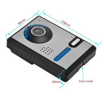 SmartYIBA WIFI Vaizdo Durų Telefoną Su 7inch Vaizdo Monitorius, 1000TVL Doorbell Domofonas Rinkinys Laidinio/Belaidžio ir SPINDULIŲ Naktinio Matymo Doorphone