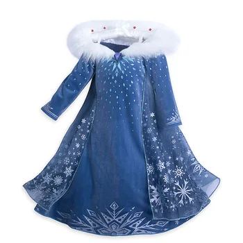 Snow Baby Girl Dress White Vaikams Iki Prom Gimtadienis Kostiumas Helovinas Šalis Cosplay Elsa Princesė Dress Vaikų Drabužių Dydis 3-10Y