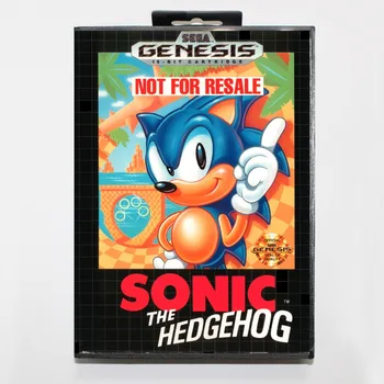 Sonic The Hedgehog 16 Bitų MD Žaidimo Kortelės Įtraukti Mažmeninės Langelyje Sega Genesis & Mega Drive 140544