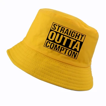 Straight Outta Compton NWA Kalifornijos GOTIKOS Eazy E NWA Dr. Dre hip-hop kibiro kepurę Vyrai moterys Medvilnės Vasaros panama žvejys skrybėlę