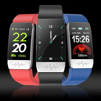 T1 Smart Watch Band Temperatūra Priemonė, EKG, Širdies ritmą, Kraujo Spaudimą, Stebėti Orų Prognozė Geriamojo Priminti vyrams, moterims 8657