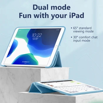 Tablet Case For iPad 3 Oro 10.5 2019 Smart Cover Trifold Stovi Minkštas Atgal 3 Kartos iPad Pro 10.5 2017 apsauginį kiautą 25734