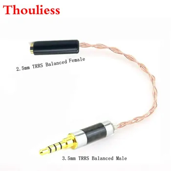 Thouliess 3.5 mm TRRS Subalansuotas Vyrų-2,5 mm TRRS Subalansuotas Moterų Hi-End Audio Adapteris 7N OCC monokristalo Vario Kabelis