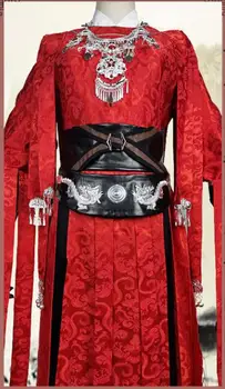 Tian Guan Ci Fu Beviltiška dvasios karalius Hua cheng Cosplay Juoda Ilgai Cosplay Costmes su apsiaustu all set 14825