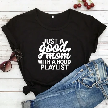 Tiesiog Gera Mama Su gobtuvu Grojaraštį T-Shirt Moterų Motinystę Grunge Tee Viršuje Juokingi Grafikos Motinos Diena Dovanų Marškinėlius Camiseta