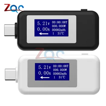 Tipas-C USB testeris DC Digital Voltmeter USB-C Įtampa Srovės Matuoklis Ammeter Detektorius C Tipo Maitinimo Banko Įkroviklio Indikatorius USB C
