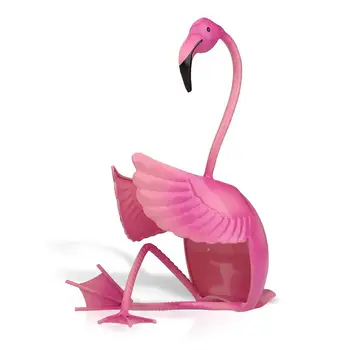 TOOARTS Flamingo vyno laikiklis Vyno lentynos, Metalo skulptūra Praktinių skulptūra Namų apdailos, Interjero Amatų
