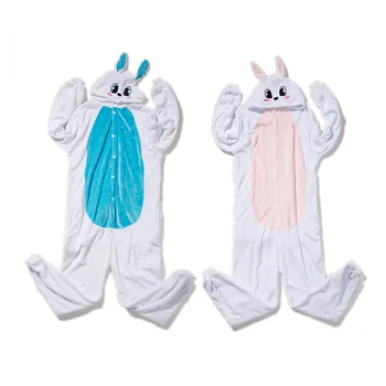 Triušis Kigurumi Onesie Suaugusių Moterų Gyvūnų Pižama Kostiumas Flanelė Šiltas, Minkštas Sleepwear Onepiece Žiemą Šiltas Pijama Cosplay 8848