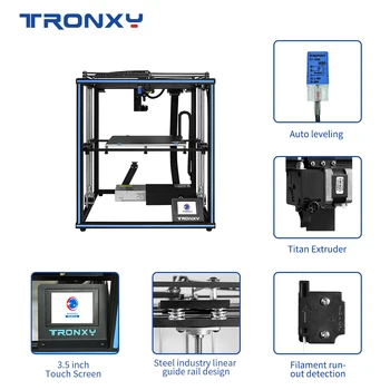 Tronxy X5SA Pro Ramioje Ratai 3D Spausdintuvas GST Dvigubos Ašies Išorinis Vadovas Geležinkelių Desktop 