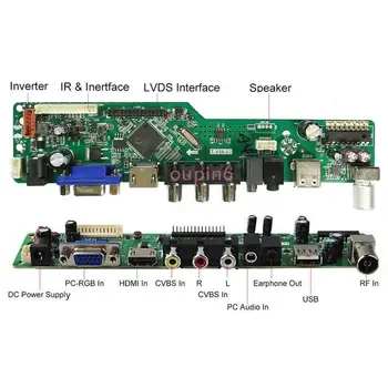 TV HDMI, USB, VGA, AUDIO AV LCD LED 1 CCFL lempos Skydelis Valdiklio tvarkyklę Valdybos LTN170WX/L05 1 440 X 900 ekranas ekranas