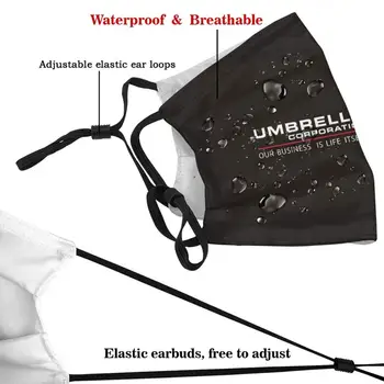 Umbrella Korporacijos Juokinga Spausdinti Daugkartinio Naudojimo Kd2.5 Filtras Veido Kaukė Zombie Apocalypse Vaizdo Žaidimų Zombie