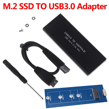USB-C 2 M. NGFF Kietojo Disko Gaubtas B Klavišą, SATA SSD Skaitytuvas su USB 3.0 Adapteris naujas