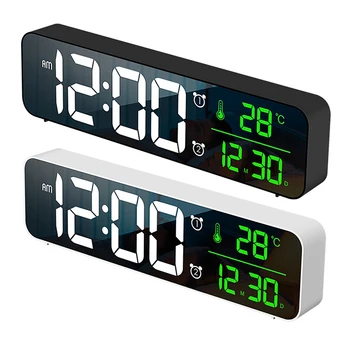 USB Įkrovimo LED Skaitmeninis žadintuvai Miegamieji Naktiniai Su Atidėjimo Skaitmeninis Laikrodis, Sunkiųjų Pabėgiai Dual Tamsos Laikrodis 119455