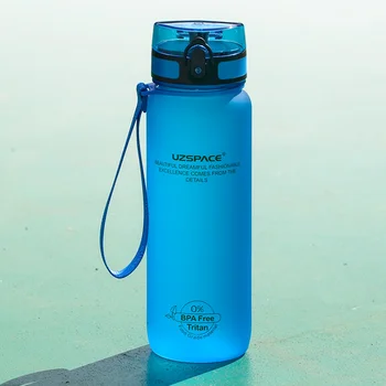 UZSPACE 800ml Sporto, Vandens Butelis Suaugusiųjų Tritan Plastiko nepralaidžiose Citrinų Pieno Tiesiogiai Gėrimo Butelis Lauko Laipiojimo Kelionės puodelis