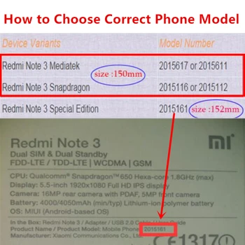 Už Redmi 3 Pastaba 150mm LCD Ekranas + Rėmas Jutiklinis Ekranas skaitmeninis keitiklis Asamblėjos Xiaomi Redmi 3 Pastaba Pro Ekranu Pakeitimas