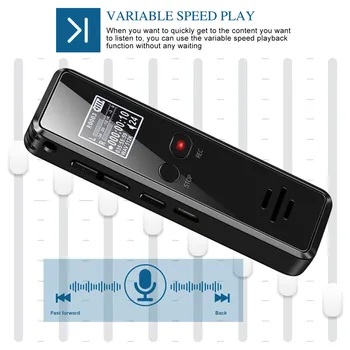 V90 Micro Skaitmeninis Balso Aktyvuota Diktofonas diktofoną, bet bodhis nenorėjo tolimojo 8GB Garso Įrašymas MP3 Grotuvas Triukšmo Mažinimo Įrašyti WAV