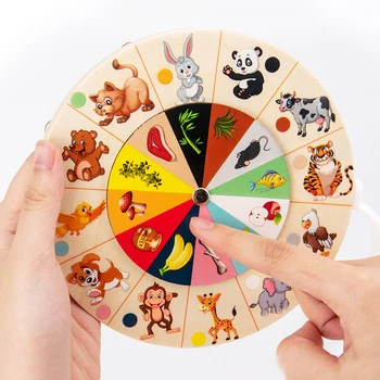 Vaikų Daugiafunkcinis Dvipusis Mokymąsi Daugybos Skilimo Disko Mokymo Pagalbos Gyvūnų Porą Matematikos žaislas, skirtas 2-4