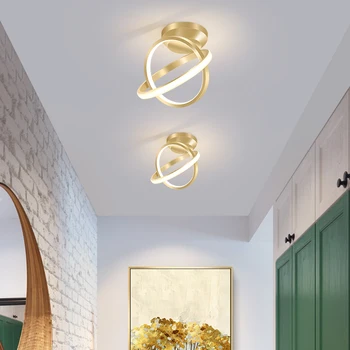 VEIHAO Aukso Modernios LED Lubų Šviestuvai, miegamojo lovos Praėjimo koridorius, balkonas, Įėjimas apvalus LED Šviestuvais, namų 25133
