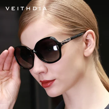 VEITHDIA 2020 moteriški Saulės akiniai Poliarizuoti UV400 Gradientas Objektyvas Akinius Prabangos Ponios Dizaineris Akiniai nuo saulės, Akiniai Moterims 3023 99753