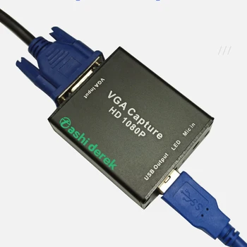 VGA Konverteris Mini Vaizdo įrašymo Įrenginys 1080p VGA Įvestis Kreiptis Į Usb Vga Signalų Perdavimas Nešiojami Įrašymo Dėžutė su laidais 36579