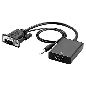VGA Į HDMI Adapteris VGA Splitter HDMI Konverteris Didelės Spartos Stabili Adapteris HD 1080p PC Laptop Tablet Projektorius, TV 109304