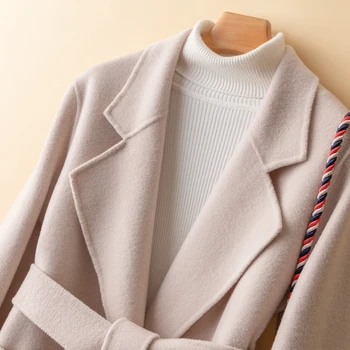 Vilnos Paltai moterims moteriški Paltai & Striukės Aukštos Kokybės žiemos drabužių du kartus susidūrė su aksomo žiemos paltai elegantiškas dydis S-M -XL 84169