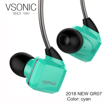 VSONIC HiFi In-ear Ausinių Ausinės NAUJOS GR07 GR07 aš su Mikrofonu Laidinio IEM 2018