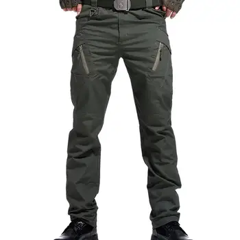 Vyriški Tactical Kelnes Multi Pocket Elastinga Karinės Vyriškos Kelnės Atsitiktinis Rudenį, Pavasarį Krovinių Kelnės Vyrams Slim Fit 5XL