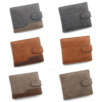 Vyriški trumpi piniginės, vyriškos piniginės monetos rankinėje kortelė, maišelis horizontalus kaklaraištis sagtis vyriškos piniginės