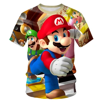 Vėliau Harajuku Klasikiniai žaidimai, Super Mario vaikų Berniukų ir mergaičių marškinėliai Super Smash Bros 3D t-shirt hip-hop marškinėlius streetwear 137041