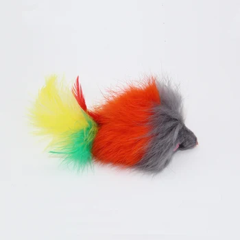 Westrice Naminių Kačių Žaislas ilgaplaukis įvairių spalvų triušio uodegos plunksnos katė žaislas pelės bite linksmins 100 pyragas Naminių Kačių Žaislas