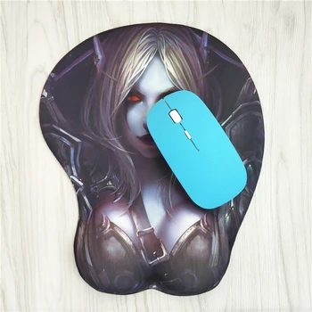 WOW 3D Pelės mygtukai World of Warcraft Seksualus Riešo Poilsio Minkšto Silicio gelio Krūties Žaidimų gamer Mouse Pad 