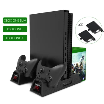 Xbox Šilumos Kriaukle Bazę Xbox Viena /S/ XPro Aksesuarai, Aušinimo Ventiliatorius Dual Controller Charging Dock Vertikalus Įkroviklio Stovas