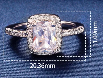 YKD51 925 Sterlingas Sidabro Žiedas moterų imitacija žiedo cirkonis moterų žiedas 6804