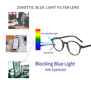 ZENOTTIC Retro Acetatas Turas Receptinių Akinių Rėmeliai Moterų Anti-Blue-Ray Recepto objektyvas Optinis Trumparegystė Akiniai